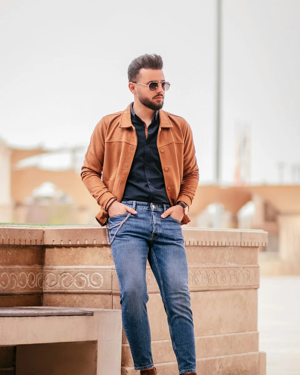 Suede-Touch Harrington Jacket